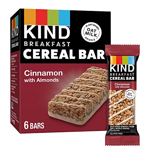 KIND Breakfast Cereal Bars, Gluten Free Snacks, Peanut Butter, 9.3oz Box (36 Bars)