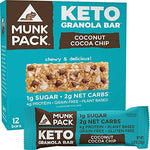 Granola Bar Blueberry Almond Vanilla, Munk Pack Low Carb Keto & Plant Based Snacks, 12 Bars