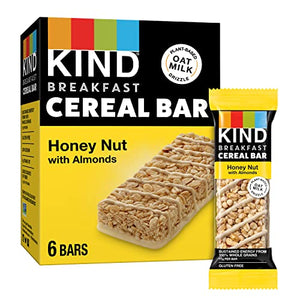 KIND Breakfast Cereal Bars, Gluten Free Snacks, Peanut Butter, 9.3oz Box (36 Bars)