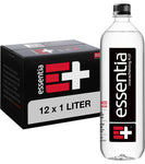 Essentia Bottled Water, 1 Liter, 12-Pack, Ionized Alkaline Water:99.9% Pure, Infused With Electrolytes