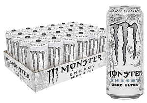 Monster Energy Zero Ultra, Sugar Free Energy Drink, 16 Fl Oz (Pack of 24)